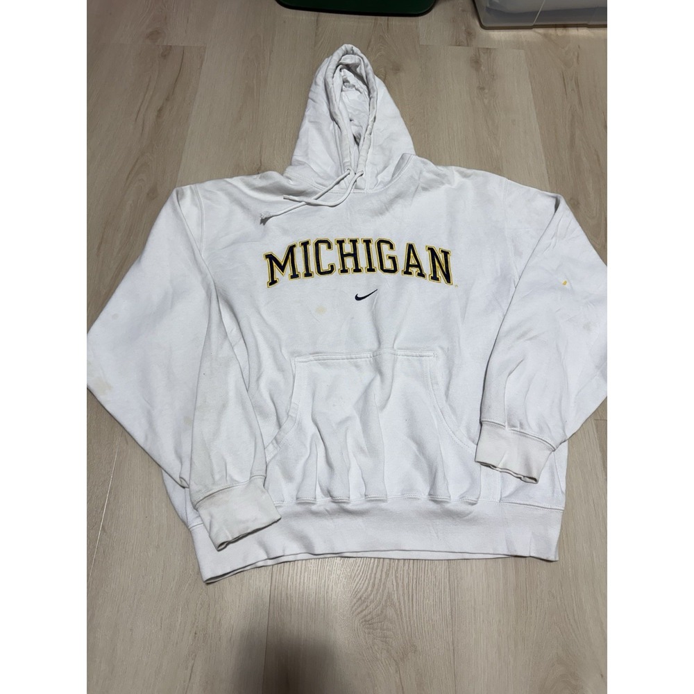 Michigan Wolverines 90s Nike Center Swoosh NCAA Pullover Hoodie Men's Medium